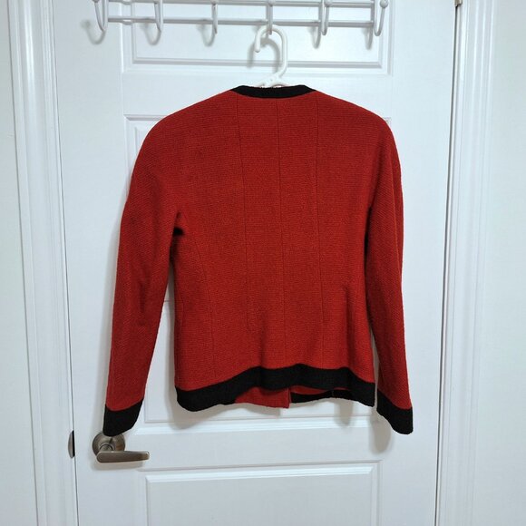 Vintage Biba Wool Suit Red Jacket and Skirt with Gold Buttons from early 1990s - Picture 3 of 16